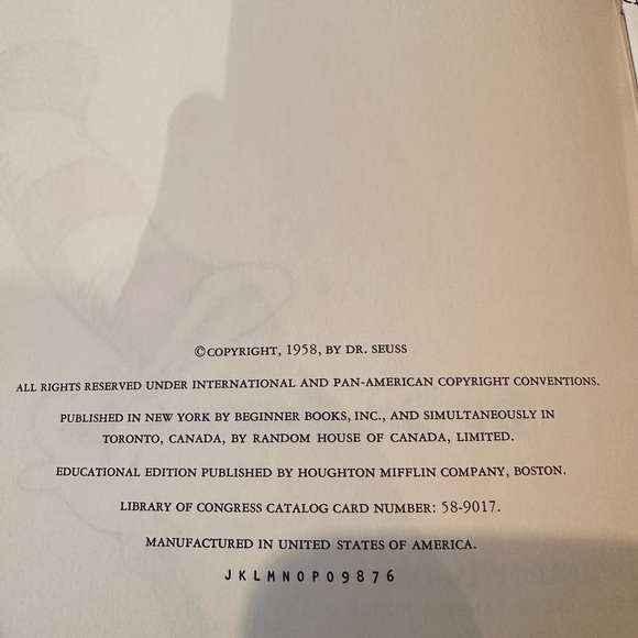 Collectors 1958 Dr Seuss”Cat in the Hat Comes Back” children’s book. - Picture 5 of 5